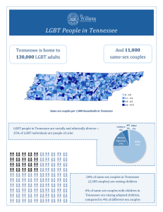 LGBT People in Tennessee 11,000 Tennessee is home to