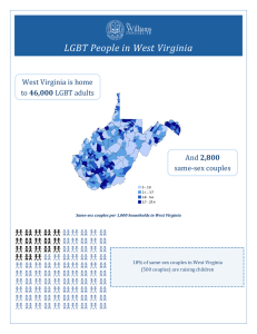 LGBT People in West Virginia West Virginia is home 46,000