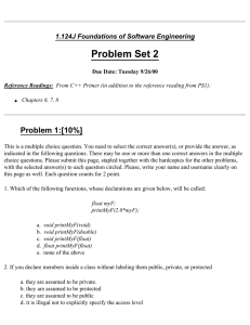 Problem Set 2 Problem 1:[10%] 1.124J Foundations of Software Engineering