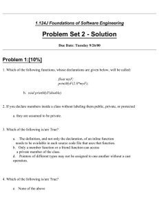 Problem Set 2 - Solution Problem 1:[10%] 1.124J Foundations of Software Engineering