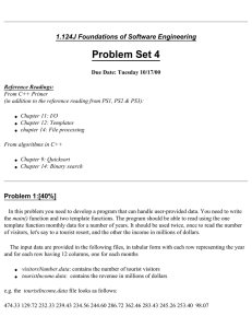 Problem Set 4 1.124J Foundations of Software Engineering