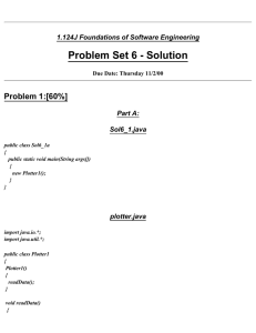 Problem Set 6 - Solution Problem 1:[60%] 1.124J Foundations of Software Engineering