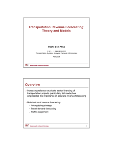 Overview Transportation Revenue Forecasting: Theory and Models