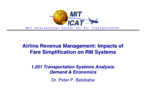 MIT  ICAT Airline Revenue Management: Impacts of