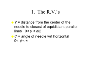 1.  The R.V.’s Φ φ Y