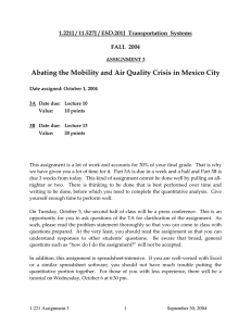 Abating the Mobility and Air Quality Crisis in Mexico City