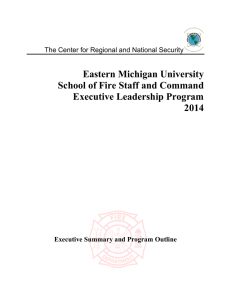 Eastern Michigan University School of Fire Staff and Command Executive Leadership Program