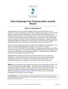How to Expunge Your Criminal and/or Juvenile Record