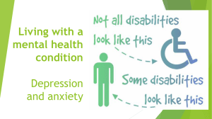 Living with a mental health condition Depression