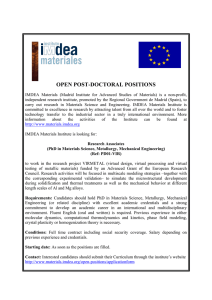 OPEN POST-DOCTORAL POSITIONS