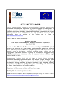 OPEN POSITIONS for PhD