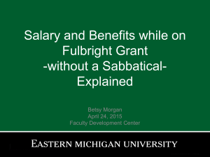 Salary and Benefits while on Fulbright Grant -without a Sabbatical- Explained