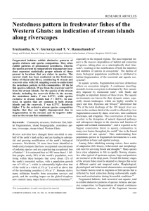 Nestedness pattern in freshwater fishes of the along riverscapes