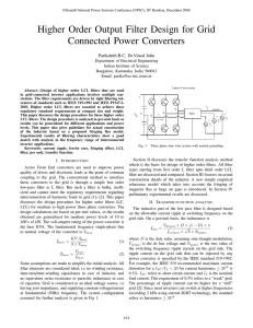 Higher Order Output Filter Design for Grid Connected Power Converters