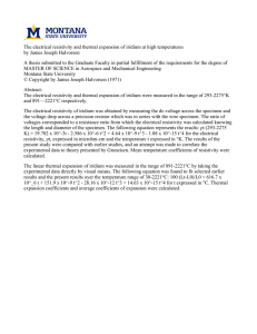 The electrical resistivity and thermal expansion of iridium at high... by James Joseph Halvorson