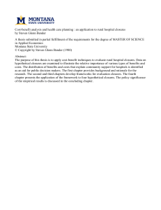 Cost-benefit analysis and health care planning : an application to... by Steven Glenn Bender