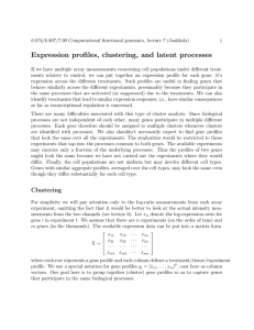Expression  proﬁles,  clustering,  and  latent ...