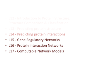 • L12 - Introduction to Protein Structure; Structure Comparison &amp; Classification