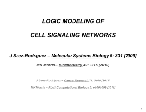 LOGIC MODELING OF CELL SIGNALING NETWORKS