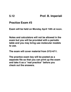 5.12 Prof. B. Imperiali Practice Exam #3