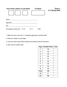 Exam 4 5.12 Spring 2005