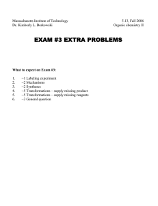 EXAM #3 EXTRA PROBLEMS