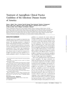 Treatment of Aspergillosis: Clinical Practice Guidelines of the Infectious Diseases Society