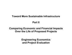 Toward More Sustainable Infrastructure Part II Comparing Economic and Financial Impacts