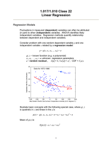 1.017/1.010 Class 22 Linear Regression  Regression Models