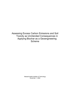 Assessing Excess Carbon Emissions and Soil Toxicity as Unintended Consequences in