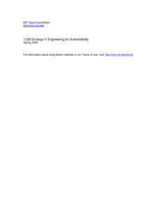 1.020 Ecology II: Engineering for Sustainability MIT OpenCourseWare Spring 2008