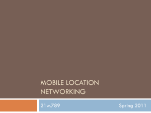 MOBILE LOCATION NETWORKING 21w.789
