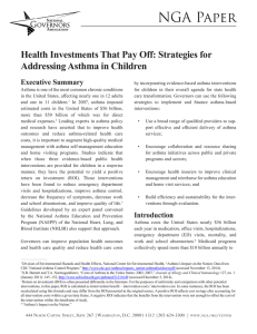 NGA Paper Health Investments That Pay Off: Strategies for Executive Summary