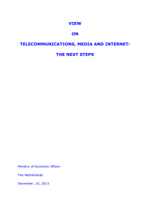 VIEW  ON TELECOMMUNICATIONS, MEDIA AND INTERNET: