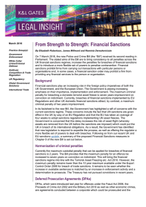 From Strength to Strength: Financial Sanctions