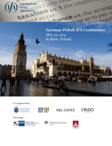 German-Polish IFA Conference May 23, 2014