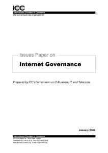 Internet Governance Issues Paper on The world business organization