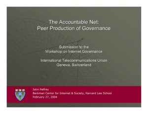 The Accountable Net: Peer Production of Governance