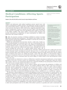 Medical Conditions Affecting Sports Participation CLINICAL REPORT