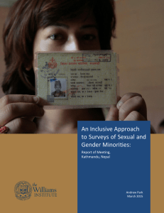 An Inclusive Approach to Surveys of Sexual and Gender Minorities: Report of Meeting,