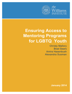 Ensuring Access to Mentoring Programs for LGBTQ  Youth Christy Mallory
