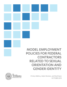 MODEL EMPLOYMENT POLICIES FOR FEDERAL CONTRACTORS RELATED TO SEXUAL