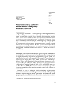 Reconceptualizing Collective Action in the Contemporary Media Environment