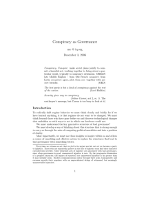 Conspiracy as Governance me @ iq.org December 3, 2006