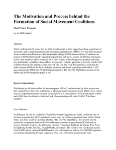 The Motivation and Process behind the Formation of Social Movement Coalitions