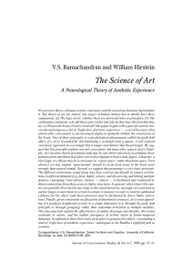 The Science of Art V.S. Ramachandran and William Hirstein
