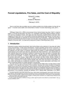 Forced Liquidations, Fire Sales, and the Cost of Illiquidity and