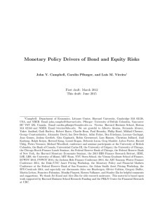 Monetary Policy Drivers of Bond and Equity Risks