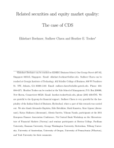 Related securities and equity market quality: The case of CDS