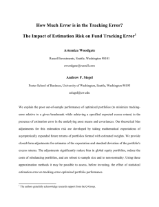 How Much Error is in the Tracking Error?  Artemiza Woodgate